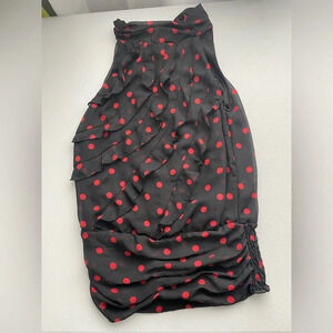 Women’s small Maurice’s dressy high neck with tie sleeveless shirt